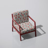 Halb Panama bedruckt RIMCHA Blau / Rot
